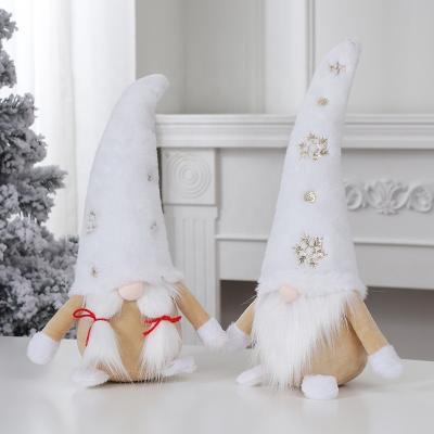 China Sweet Wholesale New Christmas Snowflake Doll Decoration Party Atmosphere Faceless Decoration for sale