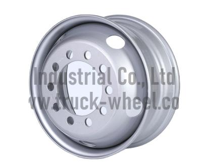 China Chinese supplier steel price 22 truck 5 11 75 rims manufacturer of steel wheels in China silver color EAC certification for sale