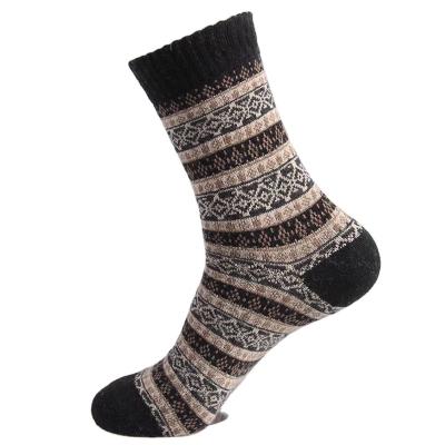 China Camp Wool Single Outdoor Thermal Antibacterial Slim Comfortable Youth Running Stripe Hiking Socks For Men for sale