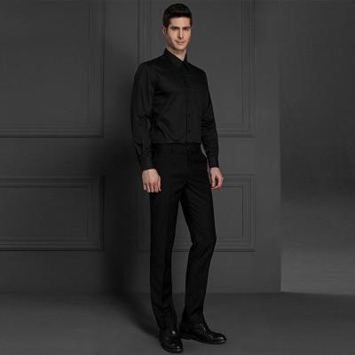 China Color Name Brand Name Shirt Men's Long Sleeve Anti-pilling Black Shirts for sale