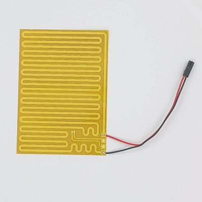 중국 Yellow Rectangle PI Heating Element Flexible Heating Film For Energy Efficient Heating 판매용