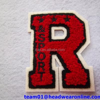 China CUSTOM Emboridery Handwork Chenille Terry Sew On Embroidery Patches en venta