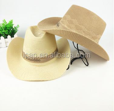 China Wholesale Embroidered Sun Protect Panama Straw Hat Sunshade Men Hats en venta