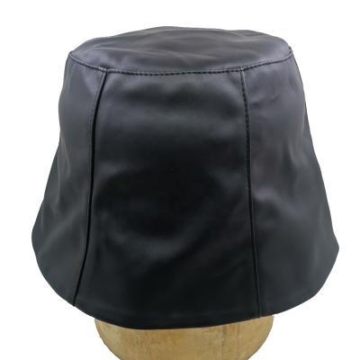 Chine PU Water Proof Plain Bucket Hat Embroidered Leather Custom Bucket Hat à vendre