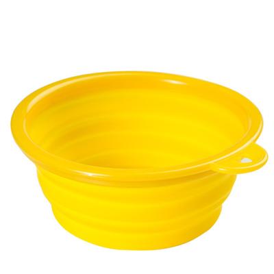 China Viable Collapsible Dog Bowl Food Grade Silicone BPA Free Portable Travel Rolls Collapsible Expanding Cup Dish Pet Food Water Feeding for sale