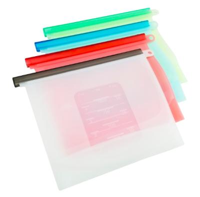 China Viable Reusable Reusable Silicone Food Storage Silicone Ziplock Bag for sale