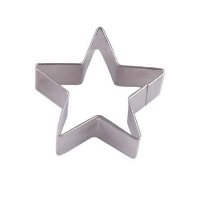 China Viable Round Star Heart Shape 3 Pieces Stainless Steel Biscuit Mold Cake Baking Cutter Die DIY Fruit Cutter Biscuit for sale