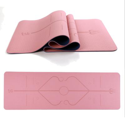 China Premium 6mm Thick Profession Fitness Equipment Yoga Mat Eco Friendly European BSCI High Performance Chemical Free Handle for sale