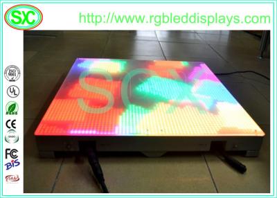 China Interactive Sensitive Attractive Acrylic LED Disco Dance Floor Panel RGB Color Changing for sale