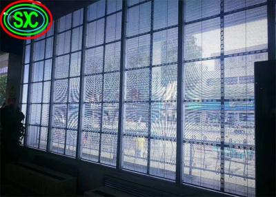 China High Resolution Rental/Die Cast Aluminum Suspended P10 See-Through LED Panel, LED Transparent Video Screen for sale