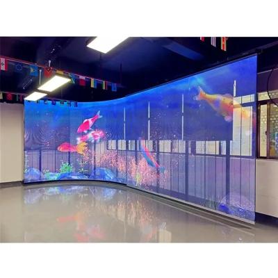 China Schirm-Plakat-Vorhang-Anzeigen-farbenreiche 3 Jahre 1R1G1B transparente LED Garantie- zu verkaufen