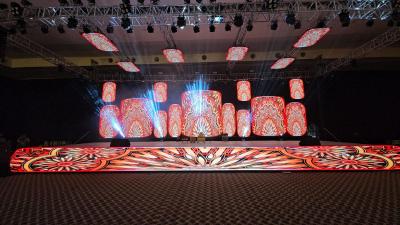 Cina Eventi di noleggio Indoor P3.91 LED display front service stage background video wall per interni o esterni, 3840hz refresh, 500x500 cabinet in vendita