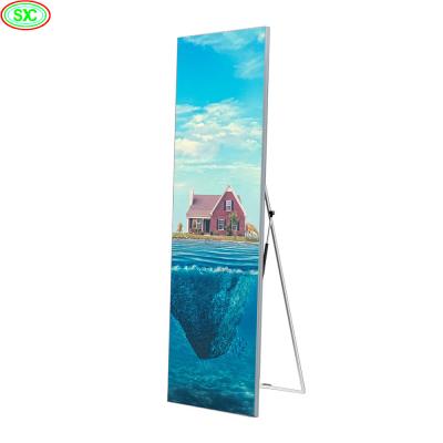 China P3 Full Color Video Display Indoor LED Display Stand Poster LED Screen Mirror Portable Screen for sale