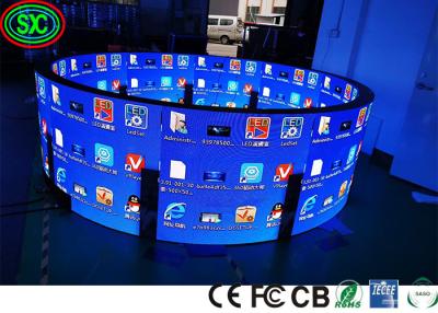 China P2 P4 SMD2121 1000nits Curved Flexible Led Display 1R1G1B full color led display screen for sale