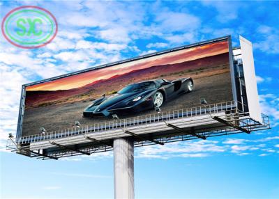 China Anti-UV full-color outdoor P6 LED billboard with columns for commercial advertising for sale