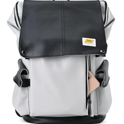 China Power Saver PU Leather Custom Women Teen Backpack Bag Laptop Bookbags Men Backpacks for sale