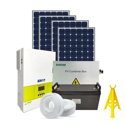 China Home 5KW PV And Power Station LiFePo 4 Battery And Charge Inverter Off Grid Solar Power System for sale