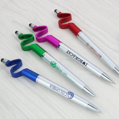 China office & Plastic School Pen Touch Pen With Mobile Stand And Customized Design Logo for sale