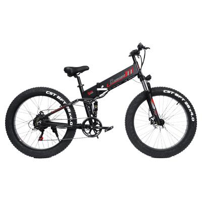 China Aluminum Alloy 1000W Full Suspension Electric Folding Bike 26 Inch Battery Electric Bike 48V Big Tires Mountain Bike for sale