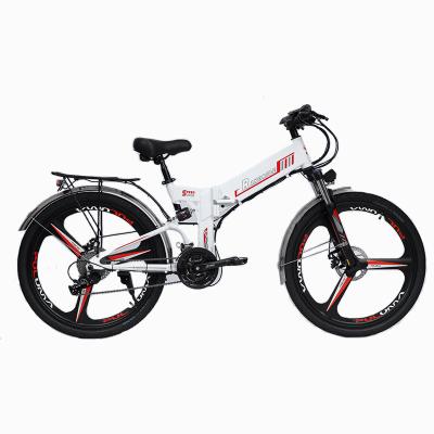 China Alloy 26*1.95 Inch Mountain Bike CST 48v 10.5ah LCD Display 500w750w Aluminum Electric Bike Foldable for sale