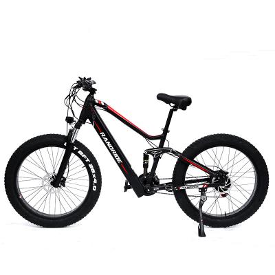 China Aluminum alloy 500W 750W beach wide tire electric bike battery 48V 14ah lithium battery 26 inch mountain bike for sale