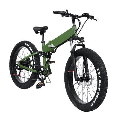 China Aluminum Alloy Electric Bicycle Motor 48V 500W750W Bike26 Men-Women Inches Black Full Suspension Electric Mountain Bike for sale