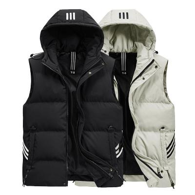 China Anti-Wrinkle Plus Size Winter Men's Stripper Down Cotton Vests Jacket for sale