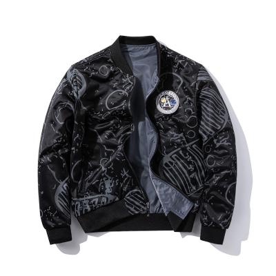 China Embroidery Printed Mens Bomber Jacket Breathable Custom Logo for sale