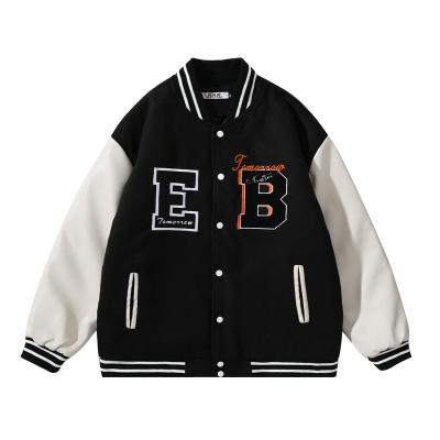 China OEM Navy Print Varsity Baseball Jacket Luxury QUICK DRY Luxury Polyester Bulk for sale