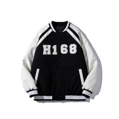 China 2021 New College Style Baseball Embroidery Cotton Winter Thick QUICK DRY Men's College Baseball Jacket for sale