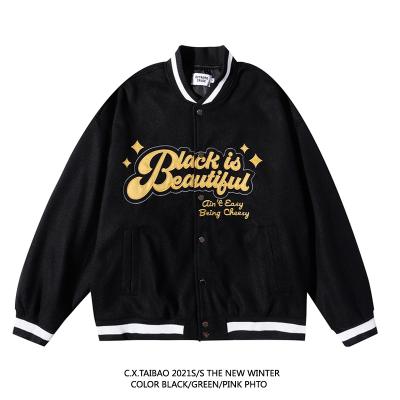 China 2021 New CIA High Drop Loose Street Fashion Polyester Quality College Baseball QUICK DRY Jackets for sale