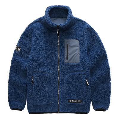 China Custom Logo Waterproof High Quality Thick Warm Winter Men's Shear Jacket No Hood for sale