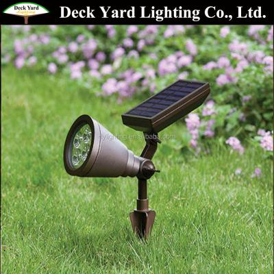 China Outdoor Super Bright 4 LED Garden Landscape Lights Led Solar Spot Lights for sale