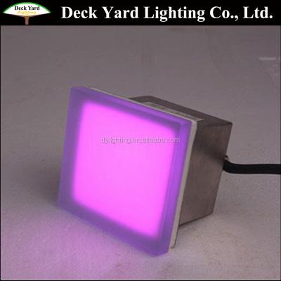 China Waterproof Outdoor Garden Square Decorative Floor Paver Lamps LED Icicle Shaped Garden Brick Lights for sale