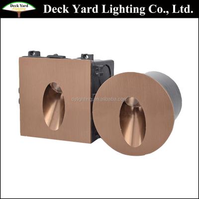 China Modern IP65 LED Recessed Mount Wall Light Outdoor Step Lights Waterproof Outdoor Deck Lightings for sale