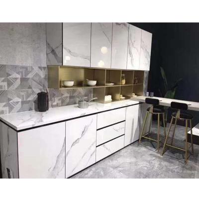 China Customized Size Easy To Clean / Dirt-resistant And Form Porcelain Buffet Office Marble Worktop for sale