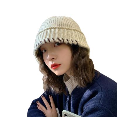 China JOINT Japanese wild bucket hat retro autumn winter hat fisherman warm hat female Korean version of designer JOINT Japanese bucket hat for sale