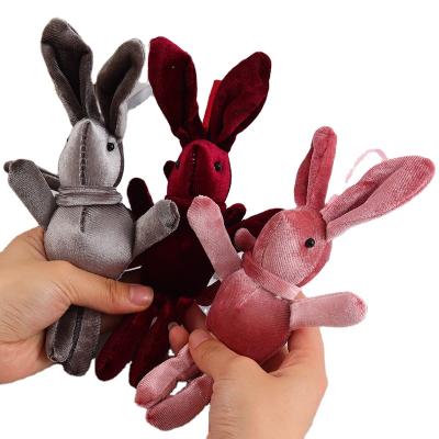 China Modern Korean Rabbit Doll Plush Bunny Keychain Wedding Candy Box Modern Fluffy Doll Wishing Rabbit Doll Faux Fur Rabbit Key Chain Jewelry for sale