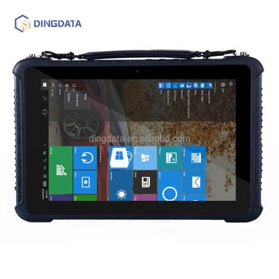 China Dingdata waterproof 10 inch rugged table with tablet M3-6Y30 window 10 rugged IP65 tablet with fingerprint RJ45 RS232 for sale