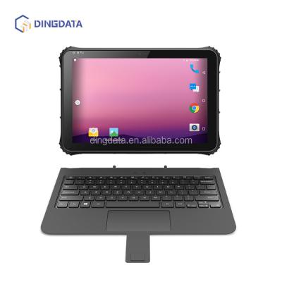 China Waterproof 12.2 Inch Dingdata 4g Industrial Tablet PC nfc Android 10 Rugged Tablet With Barcode Scanner 2D Laser Scanner for sale