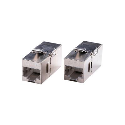 China Networking CAT6A/CAT6/CAT5E STP trapezoidal jack 90 DEGREE INTEGRATED COUPLES for sale