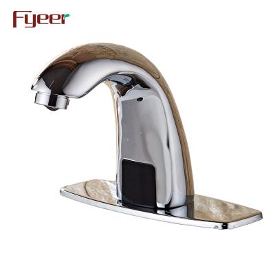 China Fyeer Faucets DC Power Electric Automatic Cold Sensor Bathroom Faucet Electric Basin Faucet Only for sale