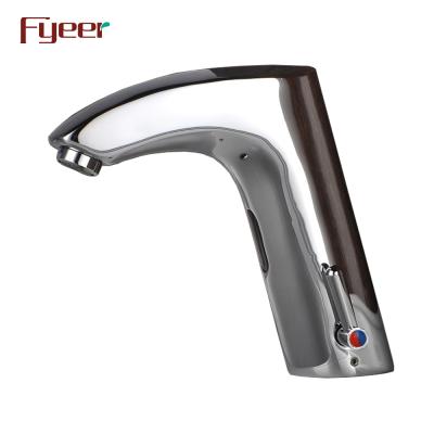 China Fyeer electric faucets wholesale automatic cold and hot cheap water mixer sensor faucet for sale