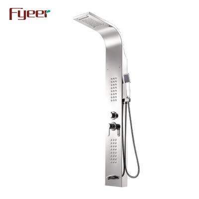 China High Quality Multifunctional Electric Faucets Fyeer Stainless Steel Rainfall Shower Panel for sale