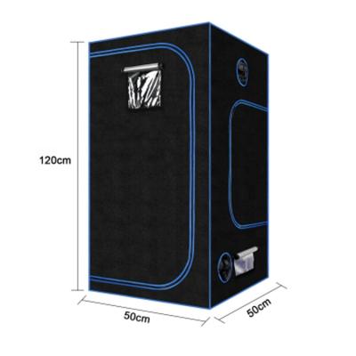 China 50*50*120 Easily Assembled Kit Custom 600D Grow Box Indoor Greenhouse Grow Tent for sale