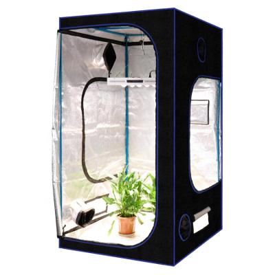 China 60*60*140 Easily Assembled Kit Custom 600D Grow Box Indoor Greenhouse Grow Tent for sale