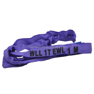 China Premium 1000kgs Safety 7:1 Purple 40mm*1m Quality Round Sling With EN 1492-2+A1: 2008 Series for sale