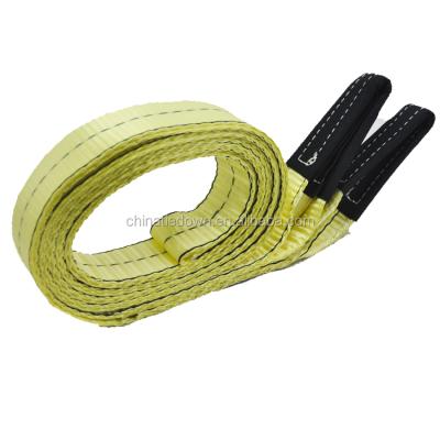 China Polyester 50MM*5MNew Universal Product Launch Car Tow Strap Yellow Nylon Ropes for sale