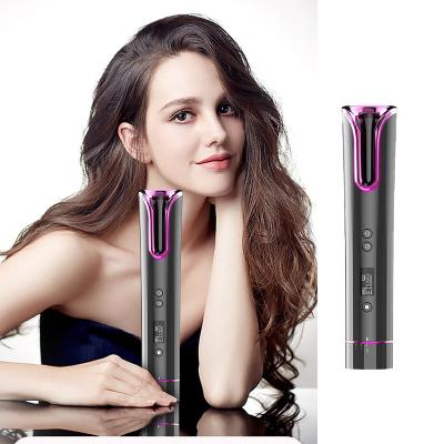 China Hair Curler Roller Home Use Rotating Portable Automatic Wireless Magic Cordless Hair Curler Hair Curling Irons for sale