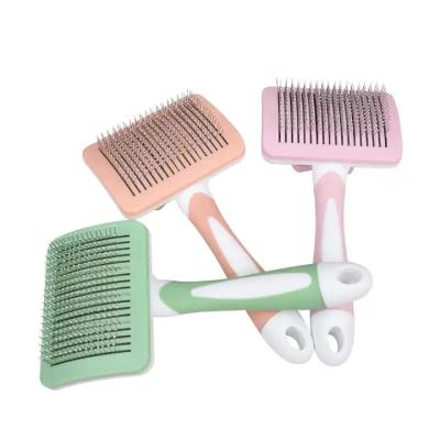 China Sustainable Pet Dog Comb Self-cleaning Cat Comb For Cats Remove Floating Hair Automatic Hair Removal Comb for Pets for sale